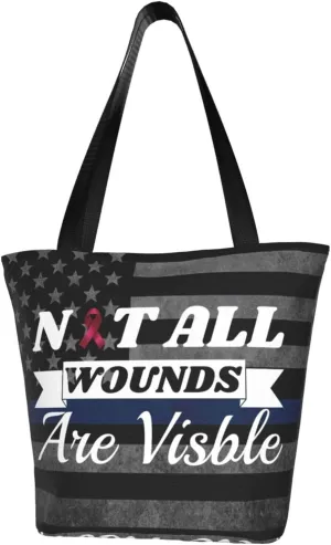 Multiple Myeloma Awareness Not All Wounds Are Visible Fashion Shoulder Bag Large Capacity For Man Or Woman