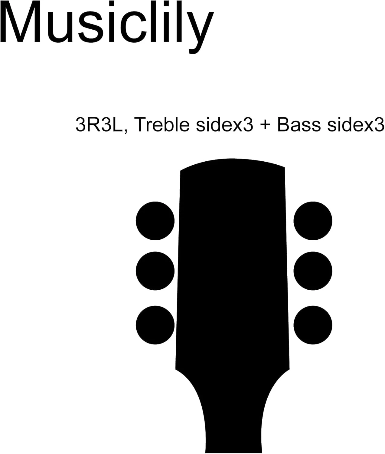 Musiclily Pro 3L 3R Guitar Locking Tuners 18:1 Ratio Lock String Tuning Key Pegs Machine Heads Replacement for LP SG Style Electric Folk or Acoustic Guitar, Black with Y-Style Button