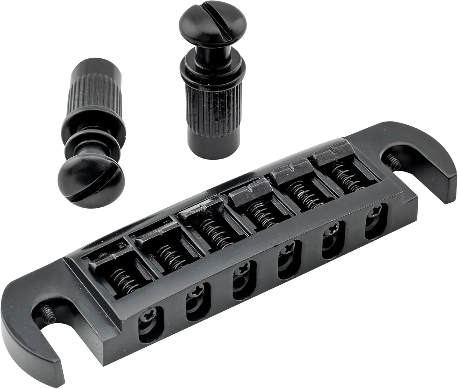 Musiclily Pro 52.5mm (2-1/16 inch) String Spacing Tune-o-matic Pigtail Style Adjustable Wraparound Bridge Tailpiece for Epiphone Les Paul SG Style Electric Guitar, Black