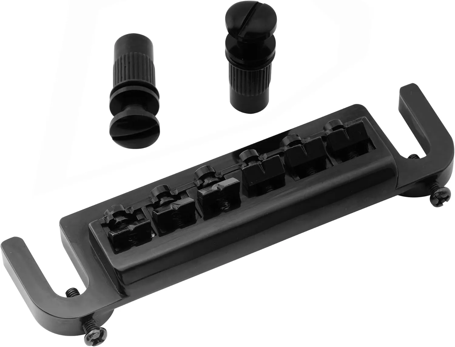 Musiclily Pro 52.5mm Adjustable Wraparound Bridge Tailpiece for Epiphone Les Paul Junior LP Style Electric Guitar, Black