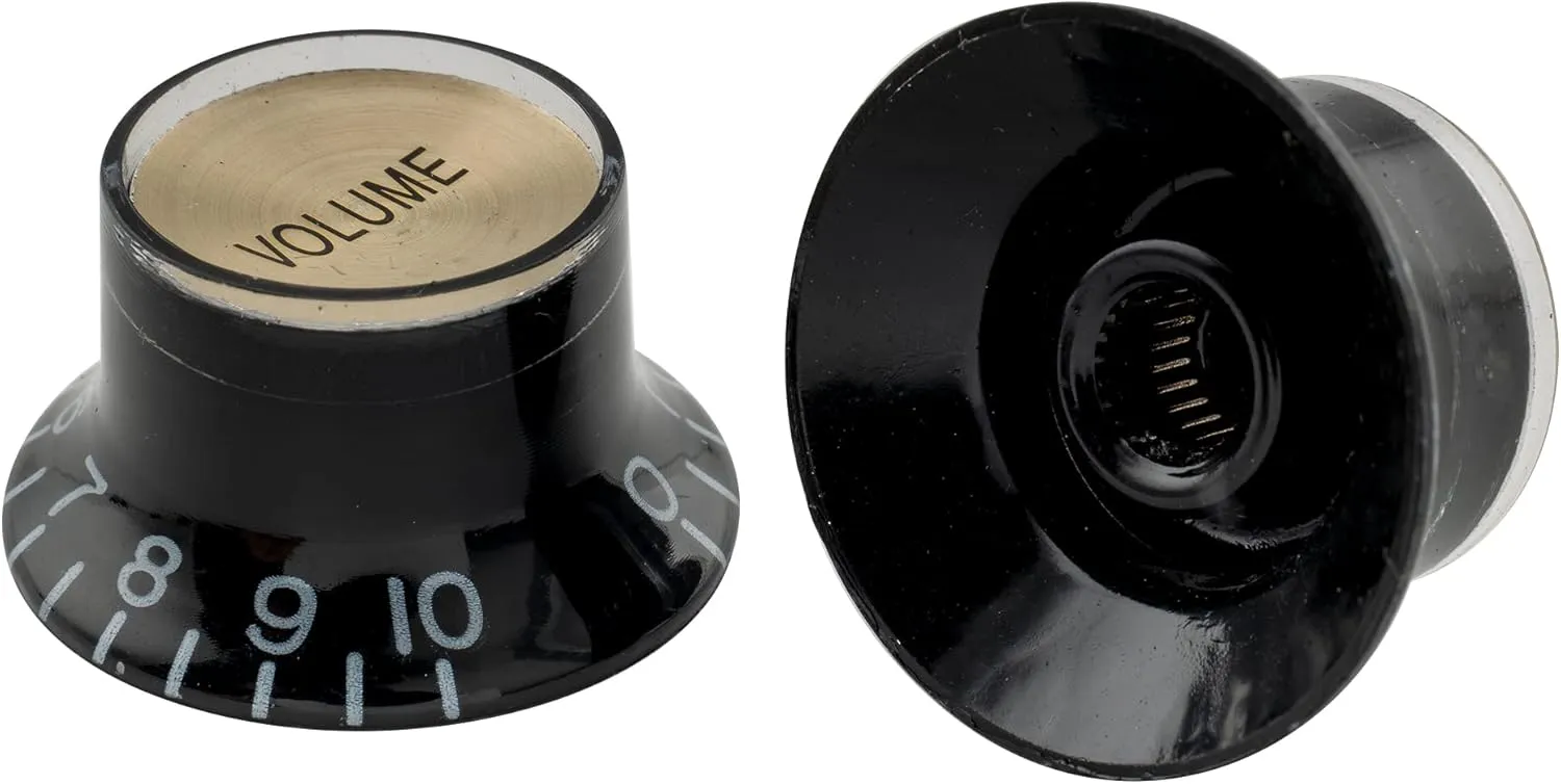 Musiclily Pro Imperial Inch Size Top Hat Bell Reflector 2 Volume 2 Tone Knobs Set for USA Les Paul SG Electric Guitar