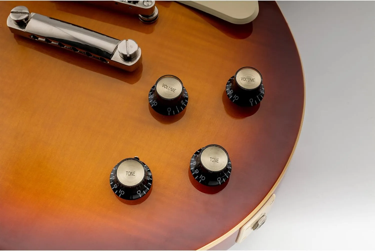 Musiclily Pro Imperial Inch Size Top Hat Bell Reflector 2 Volume 2 Tone Knobs Set for USA Les Paul SG Electric Guitar