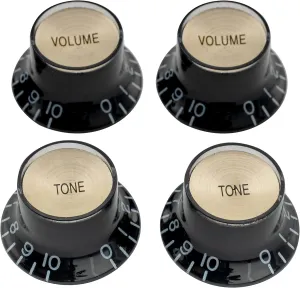 Musiclily Pro Imperial Inch Size Top Hat Bell Reflector 2 Volume 2 Tone Knobs Set for USA Les Paul SG Electric Guitar