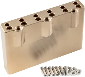 Musiclily Ultra 54mm (2-1/8 inch) String Spacing Solid Brass Tremolo Block for Wilkinson By GOTOH VG300/VS100N Tremolo Bridge, 41mm Tall
