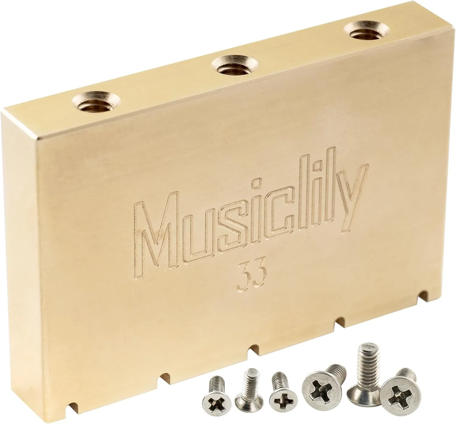 Musiclily Ultra Solid Brass Tremolo Block for Gotoh GE1996T Floyd Rose Style Locking Tremolo Bridge Electric Guitar, 33mm Tall