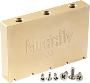 Musiclily Ultra Solid Brass Tremolo Block for Gotoh GE1996T Floyd Rose Style Locking Tremolo Bridge Electric Guitar, 33mm Tall