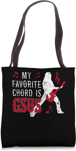 My Favorite Chord Is Gsus Jesus Electric Guitar Player Tote Bag