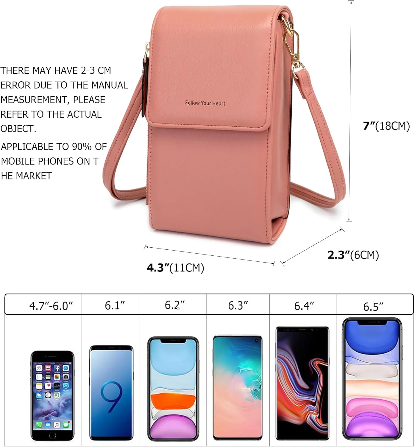 myfrdiay Roomy Pocket Small Crossbody Purse for Women, Flap Mini Shoulder Bag with 4 Credit Slots