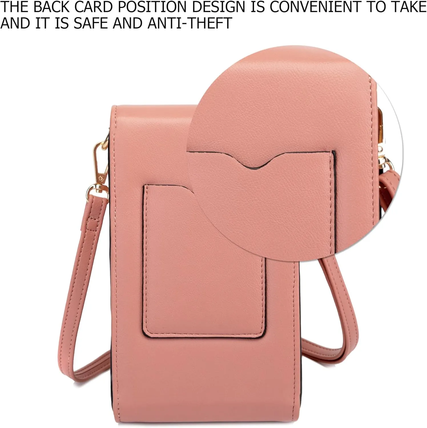 myfrdiay Roomy Pocket Small Crossbody Purse for Women, Flap Mini Shoulder Bag with 4 Credit Slots