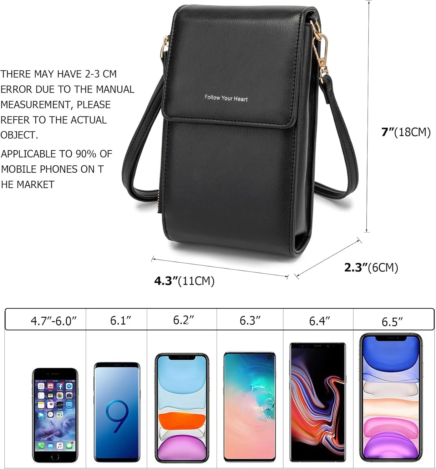 myfrdiay Roomy Pocket Small Crossbody Purse for Women, Flap Mini Shoulder Bag with 4 Credit Slots