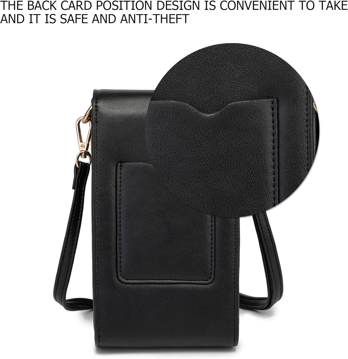 myfrdiay Roomy Pocket Small Crossbody Purse for Women, Flap Mini Shoulder Bag with 4 Credit Slots