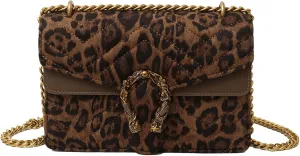 MYHOZEE Crossbody Bags for Women - Snake Printed Clutch Purses Leather Chain Shoulder Bags Evening Handbags