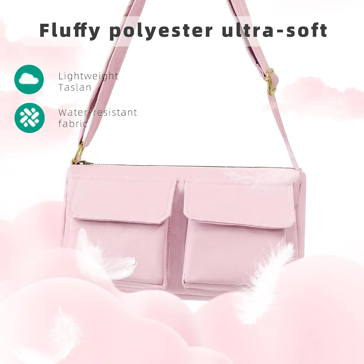 NAARIIAN Shoulder Bag for Women Nylon Waterproof Handbag Small Purse Cute Bag Mini Hobo Tote Clutch with Adjustable Strap
