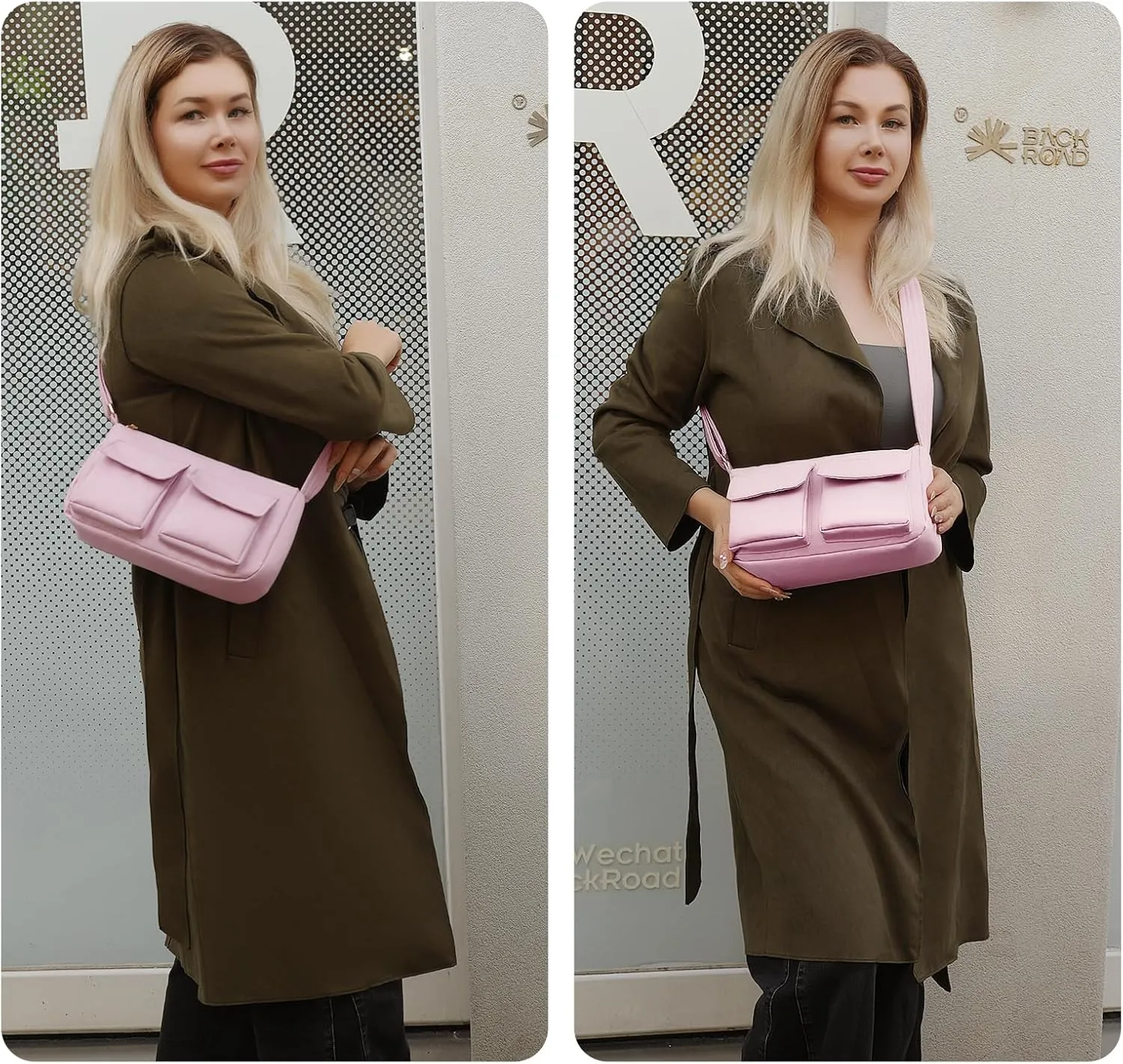 NAARIIAN Shoulder Bag for Women Nylon Waterproof Handbag Small Purse Cute Bag Mini Hobo Tote Clutch with Adjustable Strap