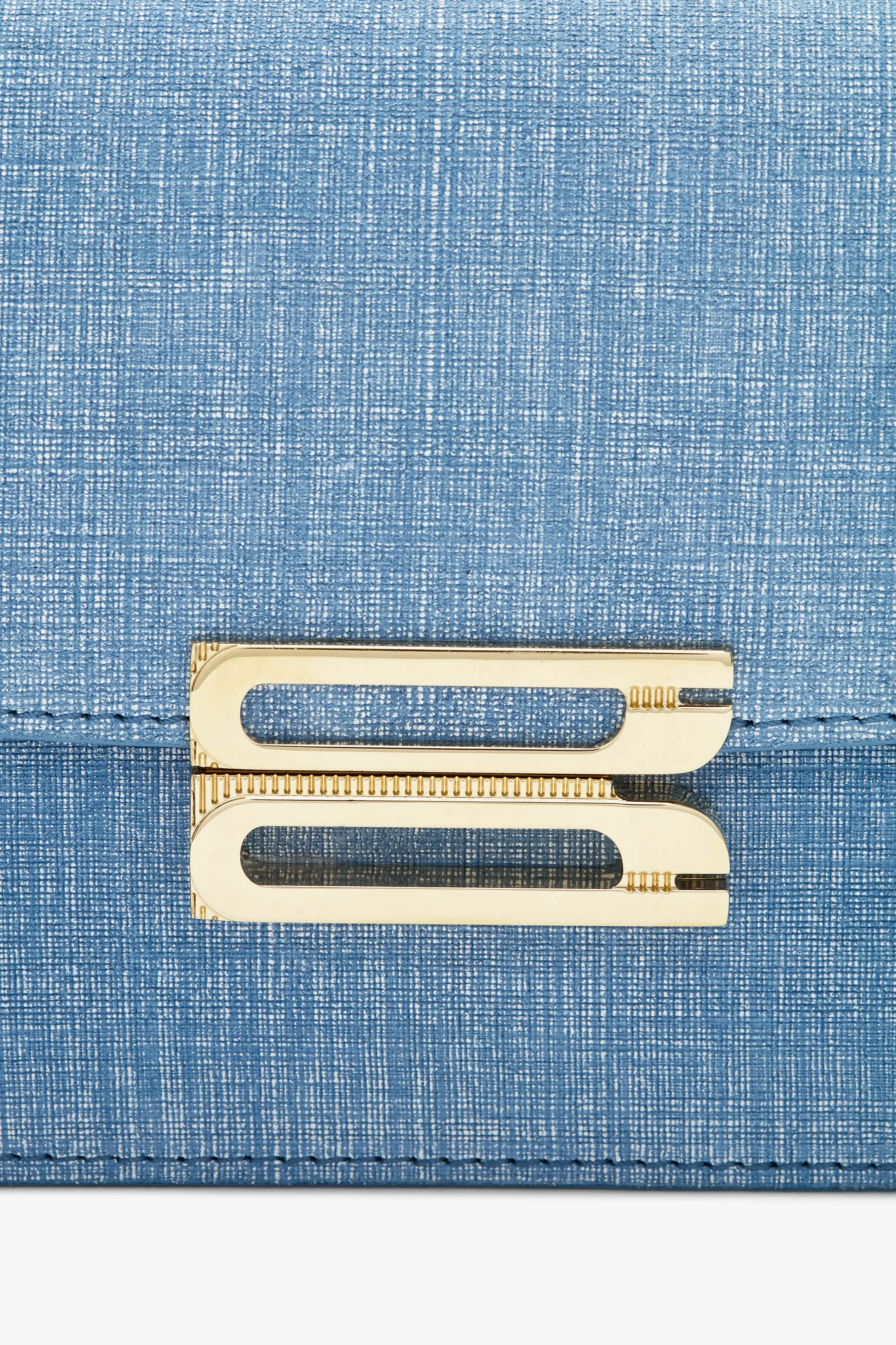 Nano Dorian Bag With Chain In Light Blue Chambray Effect Suede