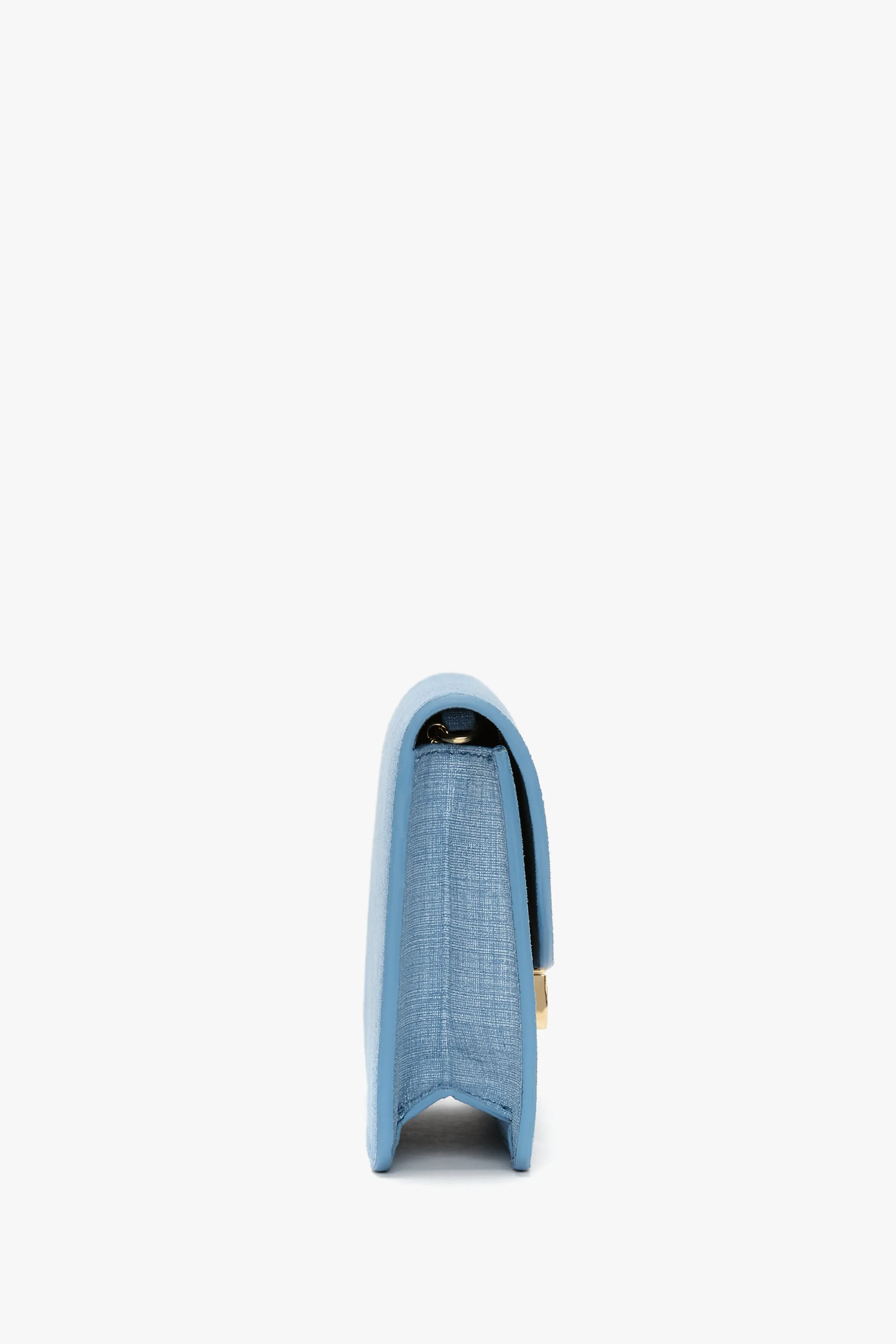 Nano Dorian Bag With Chain In Light Blue Chambray Effect Suede