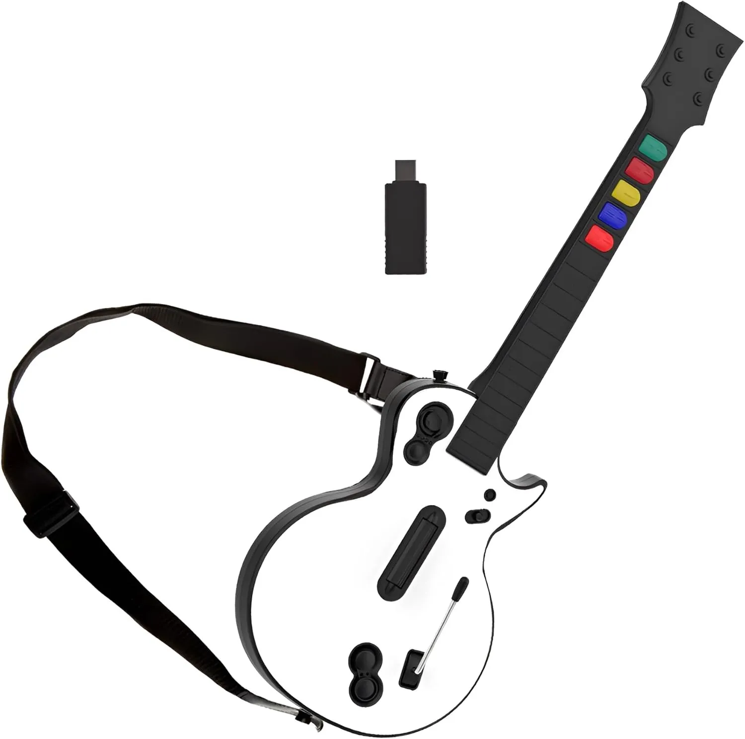 NBCP PC Guitar Hero Wireless Legends Rock Dongle Bundle for PS3/Computer Windows, Compatible with Guitar Hero, Rock Band, Clone Hero & Fortnite Festival