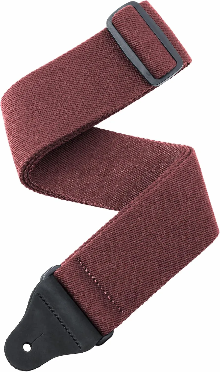Nefelibata Guitar Strap,2.3" Full Grain Leather End Solid Color Cotton Guitar Straps for Bass,Electric&Acoustic,Come with Gasket and Headstock Rope(Coffee Brown)