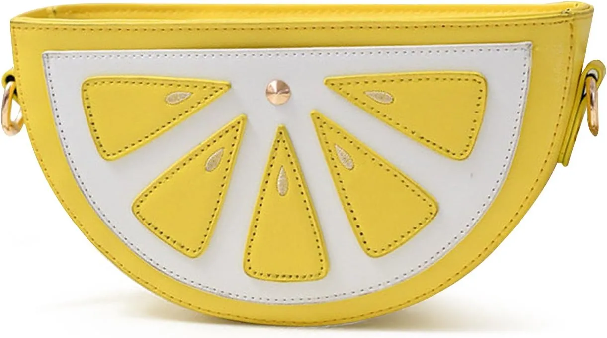 New Cute Watermelon Lemon Shaped Crossbody Clutch Purse Bag Fruit Style Purse Mini Shoulder Bag