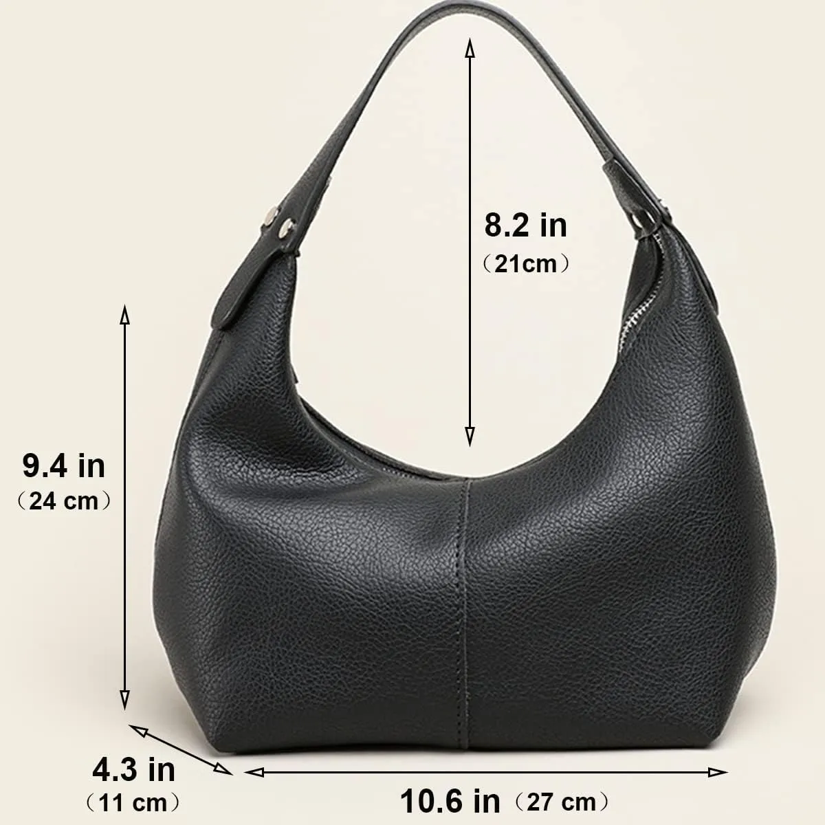 NIUEIMEE ZHOU Hobo Handbags for Women Retro Vegan Leather Clutch Purse Tote Shoulder Bags