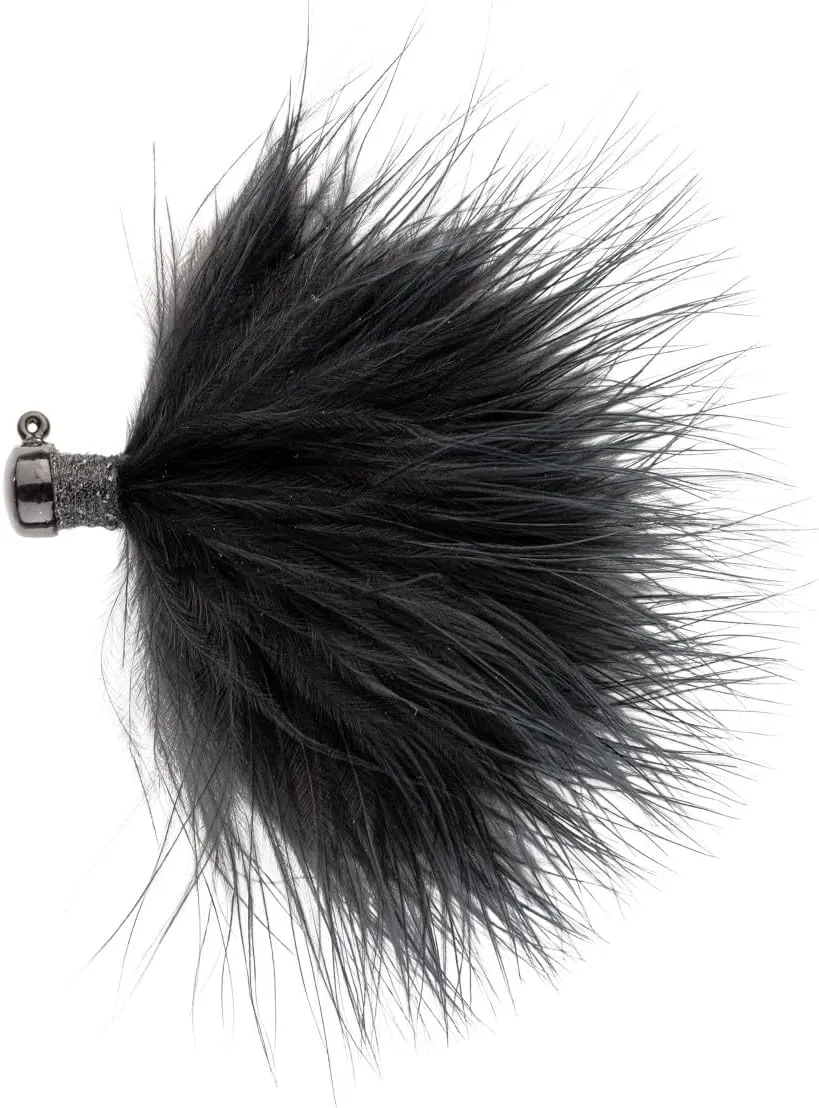 Northland Tackle Marabou JIG / 20.75" / 1/16 OZ - #1 HK / 2 Pack/Black