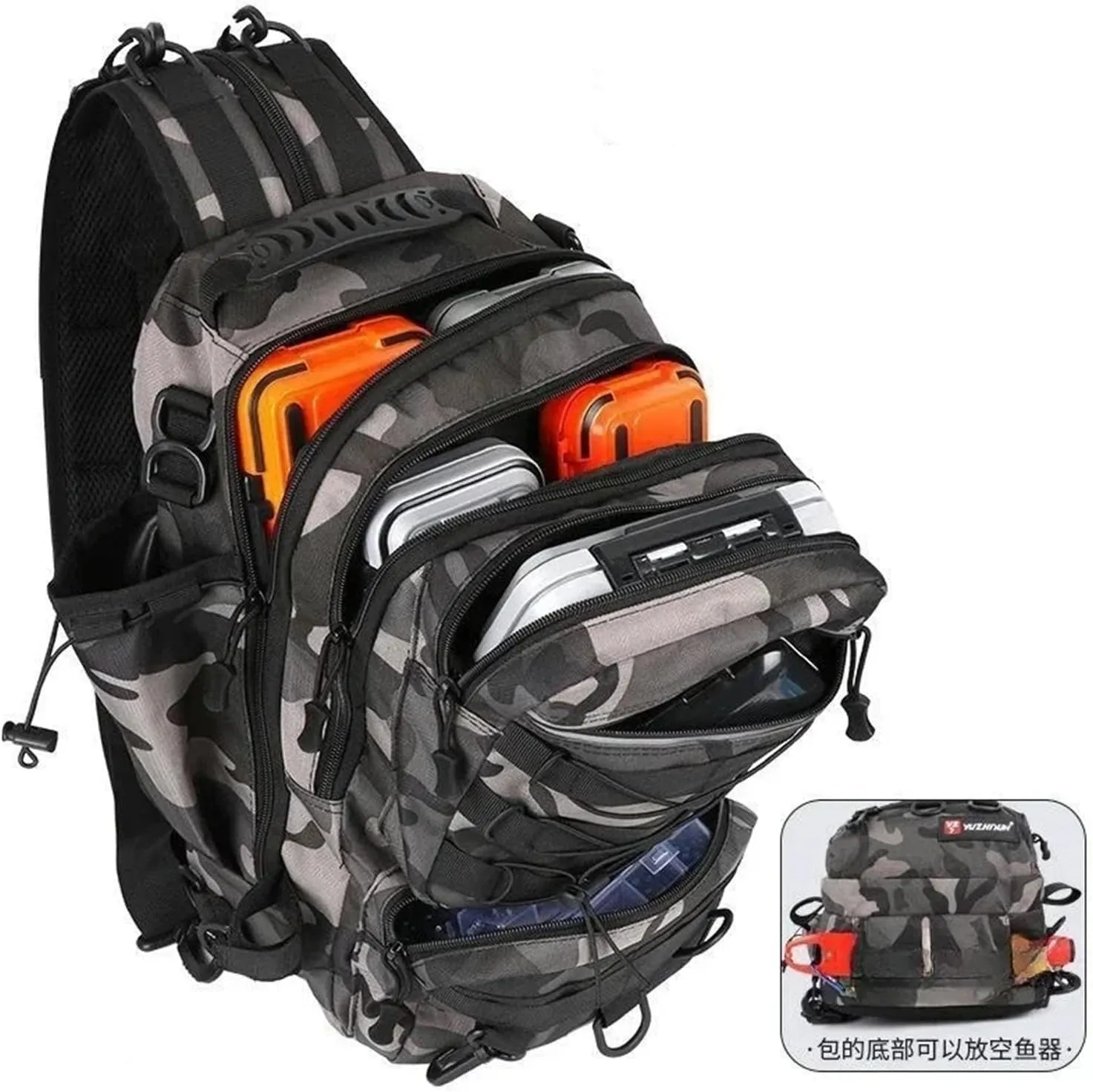 Nylon Waterproof Outdoor Rucksacks Tactical Sports Camping Hiking Trekking Fishing Hunting Bag Backpack(A)