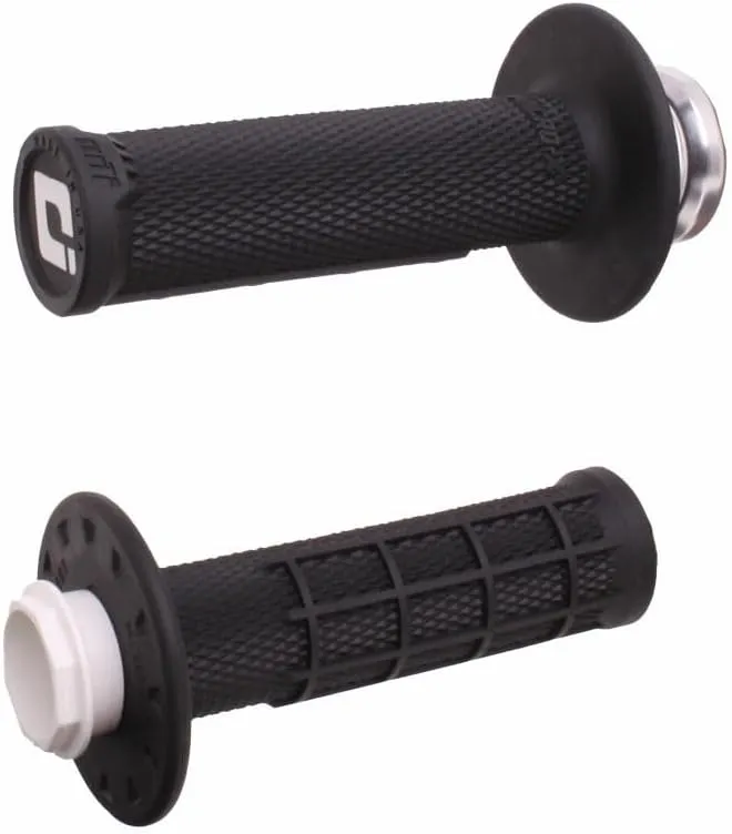 ODI V2 Lock ON Micro-X Half Waffle Motorcycle Grips Dirtbike Offroad MX for Mini Bikes Twist Throttle Black USA Made CX50/65 MC 50/65 Models KX65/85 2000-2024 YZ65 2018-2024 Models