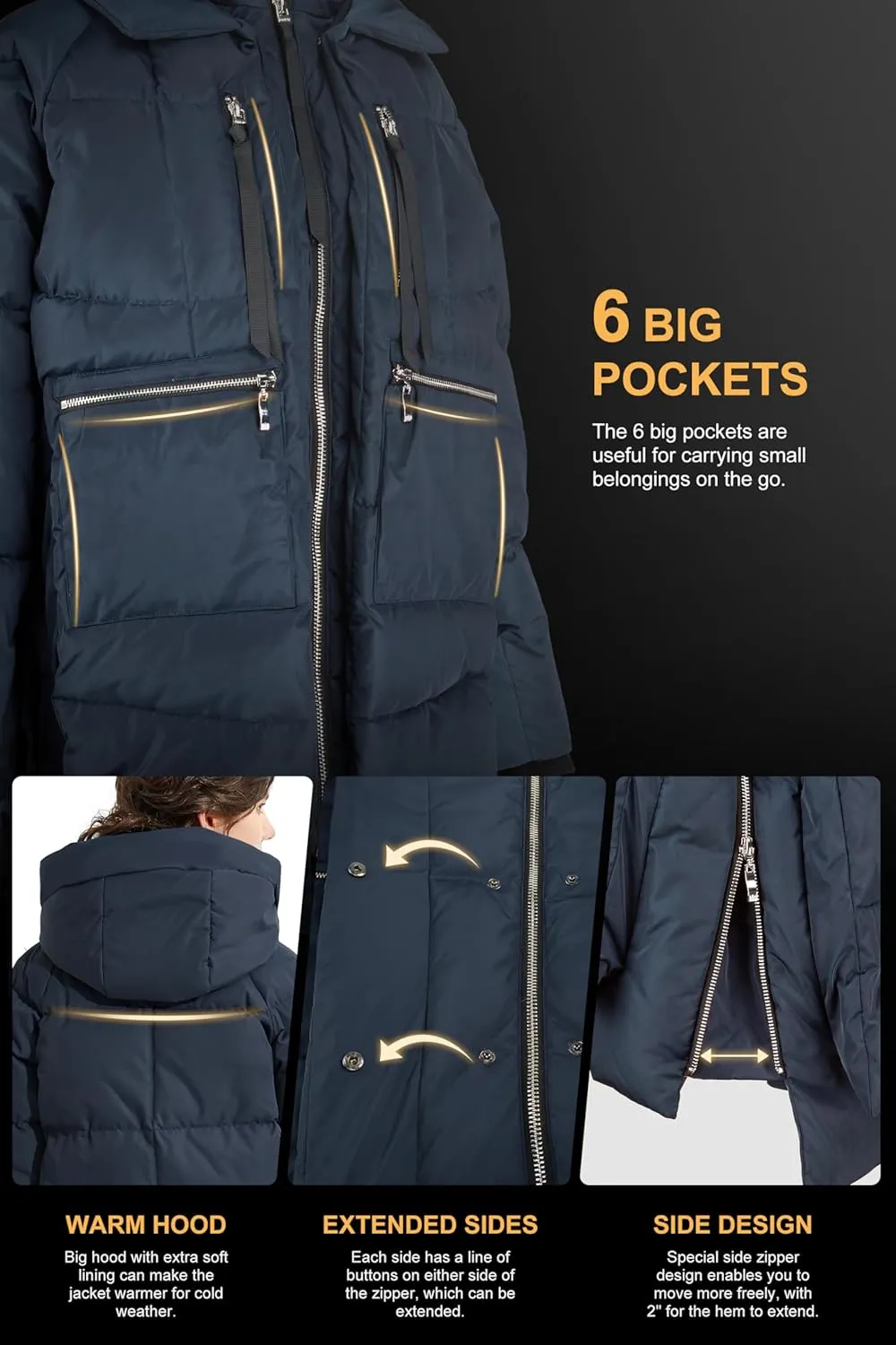 Orolay Women's Thickened Down Jacket