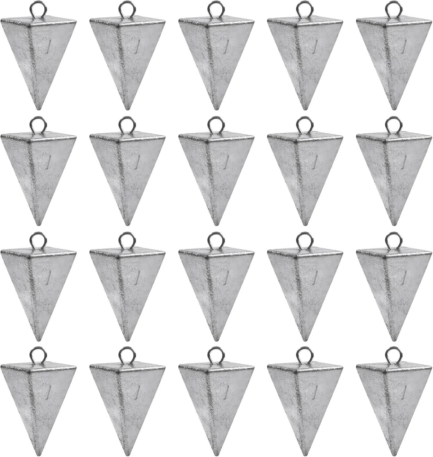 OROOTL Pyramid Sinkers Fishing Weights Kit 1oz-8oz Bullet Fishing Sinkers Weights Surf Fishing Pyramid Weights for Saltwater Freshwater Fishing Gear Tackle