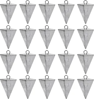 OROOTL Pyramid Sinkers Fishing Weights Kit 1oz-8oz Bullet Fishing Sinkers Weights Surf Fishing Pyramid Weights for Saltwater Freshwater Fishing Gear Tackle
