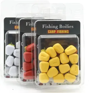 Pack of 45 Fishing Lures Carp Fishing Bait Pop Up Boilies Carp Bait for Ronnie Rigs Carp Floating Corn Fish Tackle Artificial