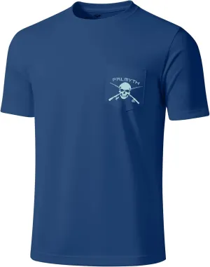 Palmyth Fishing Shirts for Men Short Sleeve Sun Protection T-Shirts UPF 50  Rash Guard Tee