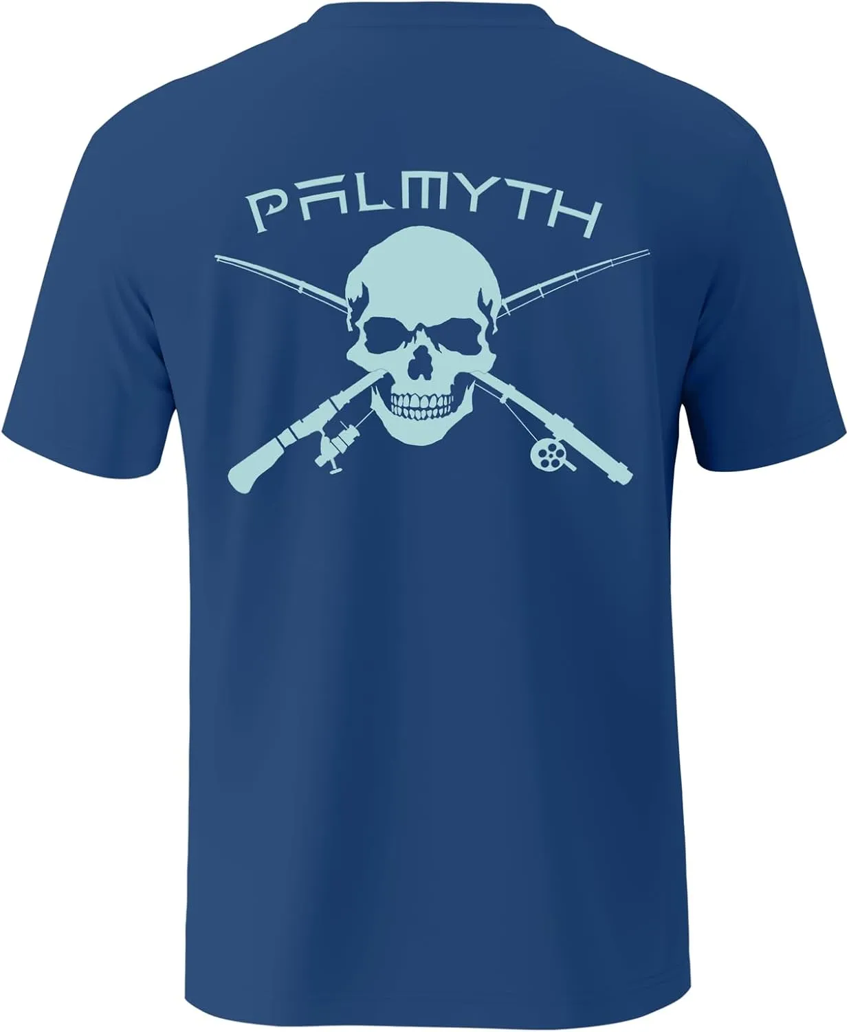Palmyth Fishing Shirts for Men Short Sleeve Sun Protection T-Shirts UPF 50  Rash Guard Tee
