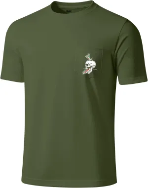 Palmyth Fishing Shirts for Men Short Sleeve Sun Protection T-Shirts UPF 50  Rash Guard Tee