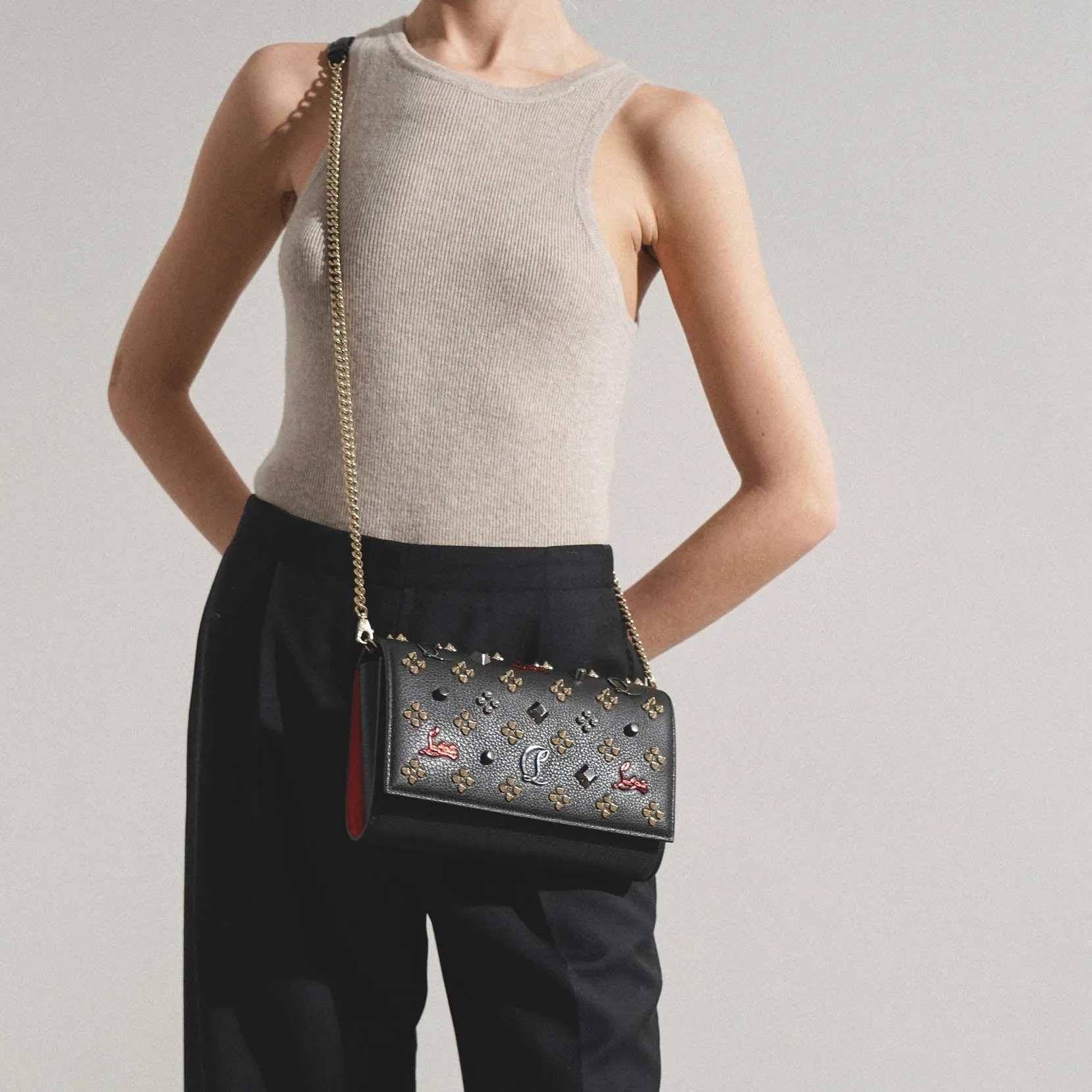 Paloma loubinthesky black clutch