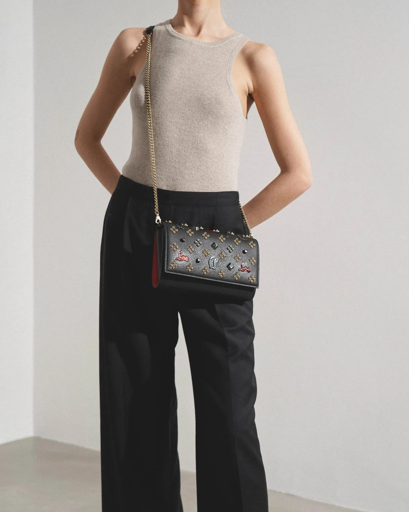 Paloma loubinthesky black clutch