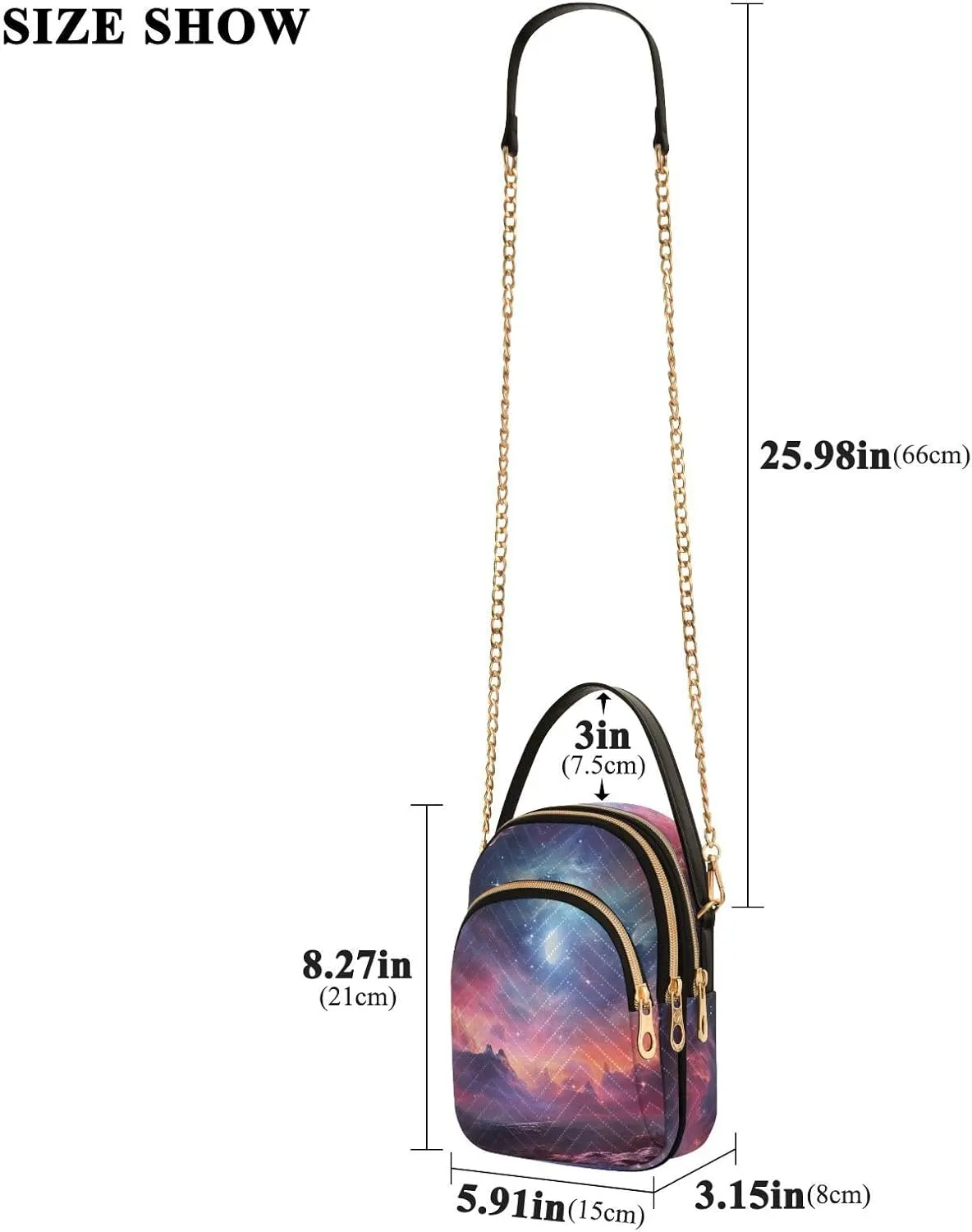 Parrots and Tropical Flowers Women's Crossbody Bags, Casual Crossbody Purse Gold Chain Crossbody Bag
