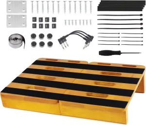 Pedalboard, Wooden Guitar Effects Pedal Board 17.3"x11.8", Removable & Easy to Carry, with Cable Supply Pedalboard Set Guitar Accessories (Removable)