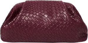 PHILOMENA Women's Vegan Leather Purse Ruched Bag Evening Handbag Dumpling Clutch Purse