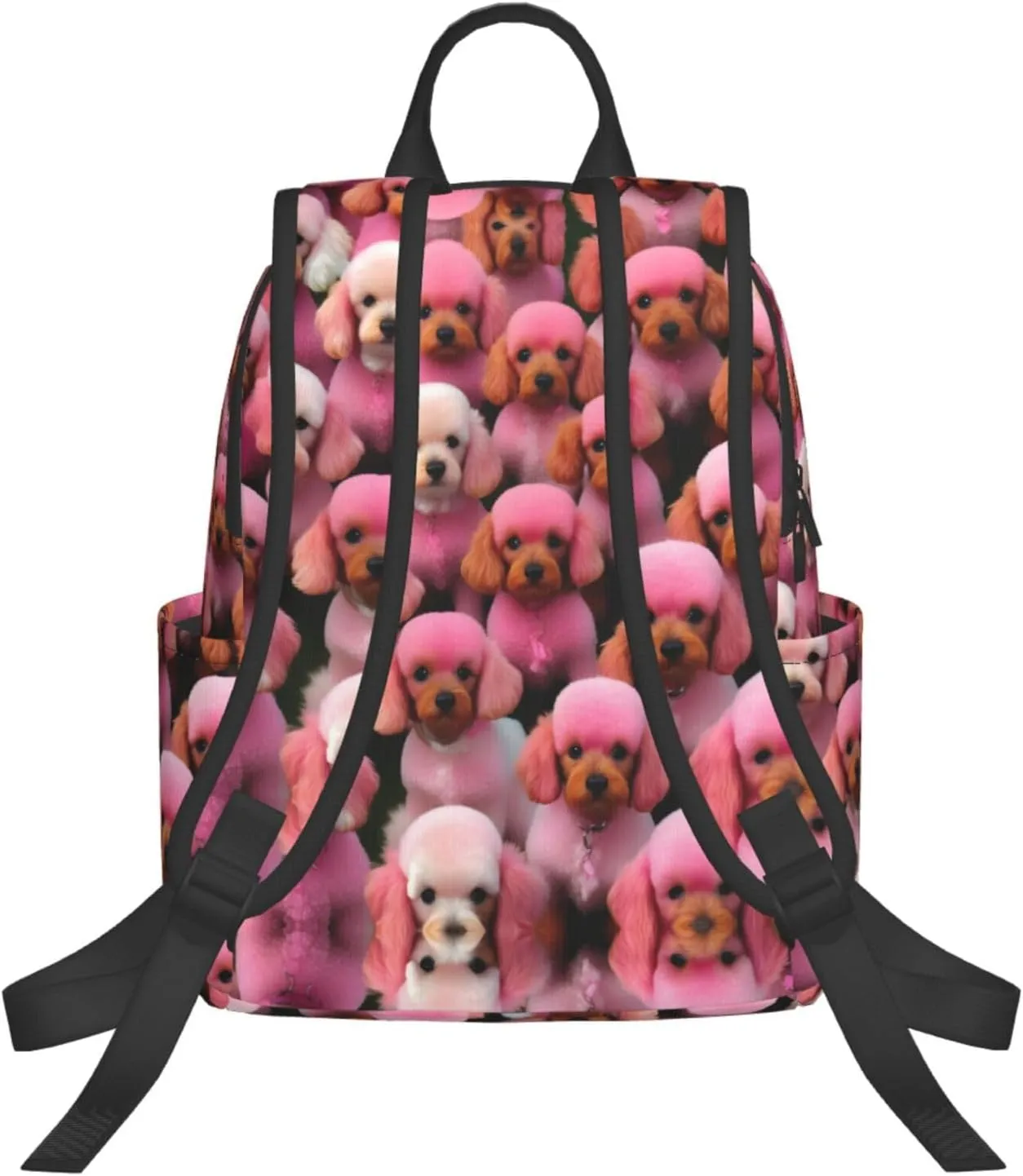 Pinks Poodles Dogs print Lightweight Laptop Backpack Travel Daypack Bookbag for Women Men for Travel Work