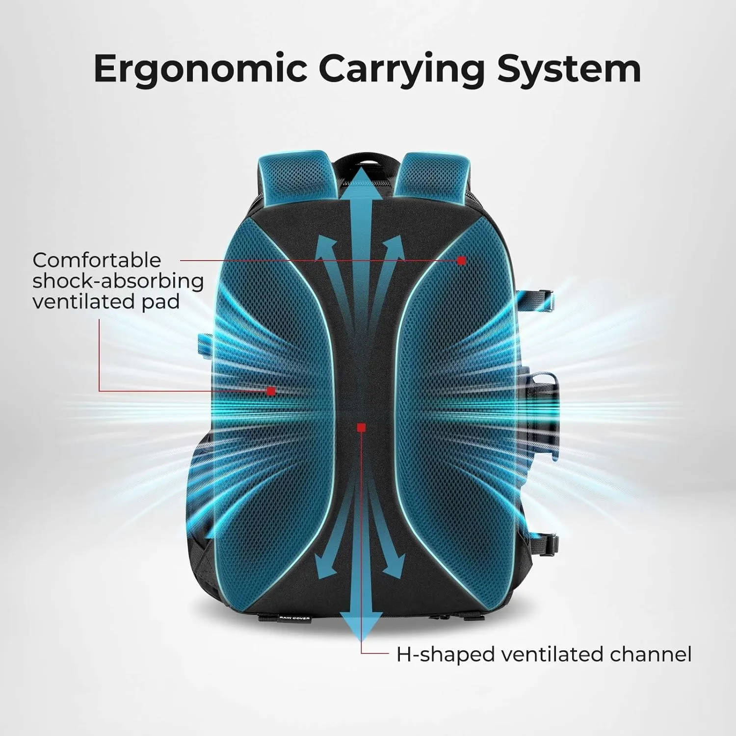 Piscifun Fishing Tackle Backpack with Rod & Gear Holder, Lightweight Fishing Tackle Storage Bag with Protective Rain Cover