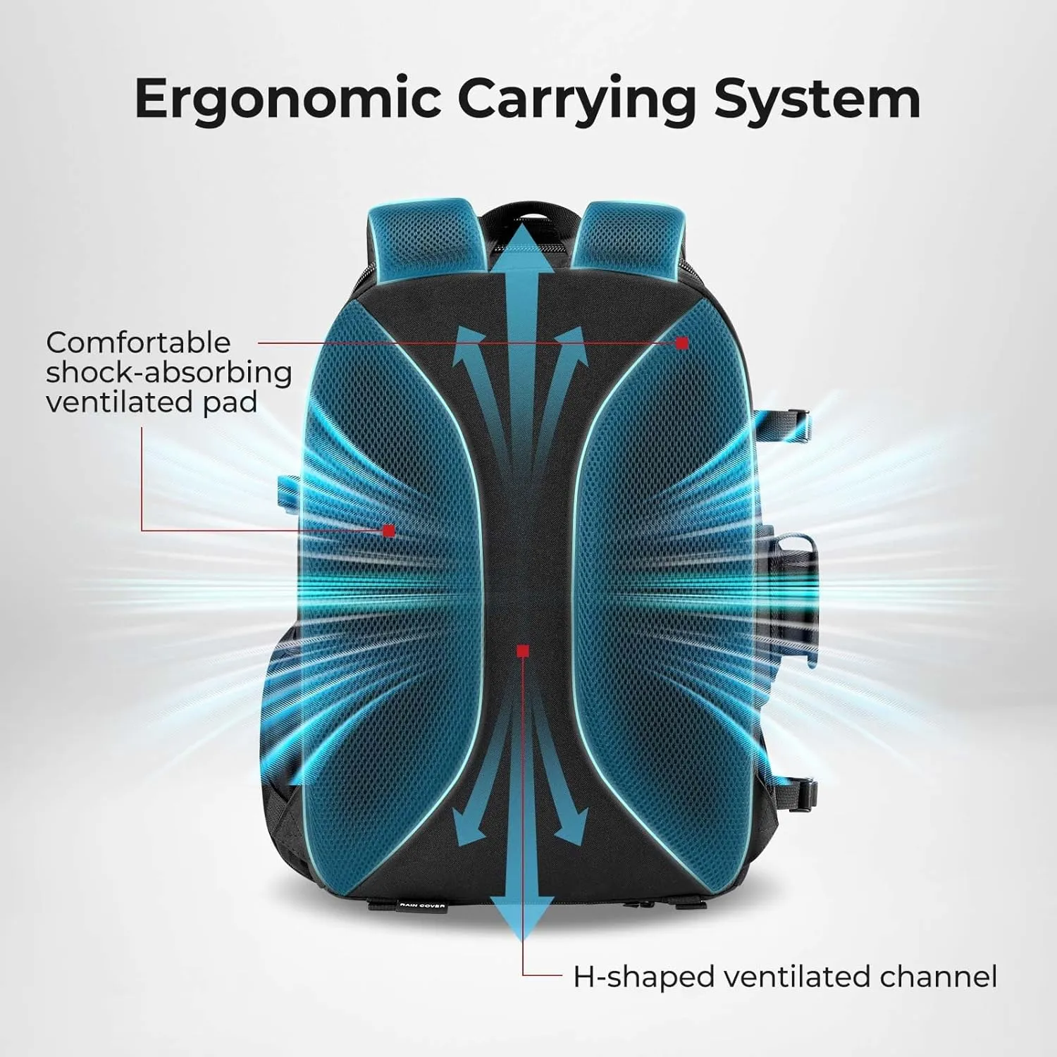 Piscifun Fishing Tackle Backpack with Rod & Gear Holder, Lightweight Fishing Tackle Storage Bag with Protective Rain Cover