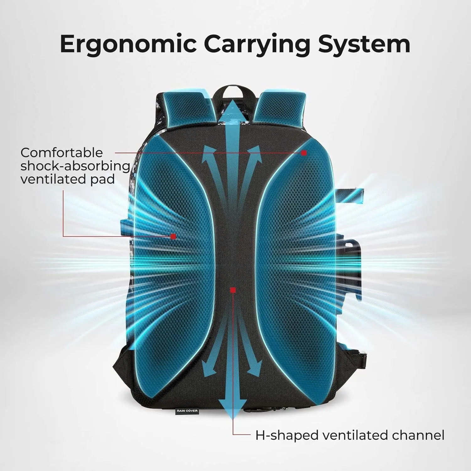 Piscifun Fishing Tackle Backpack with Rod & Gear Holder, Lightweight Fishing Tackle Storage Bag with Protective Rain Cover
