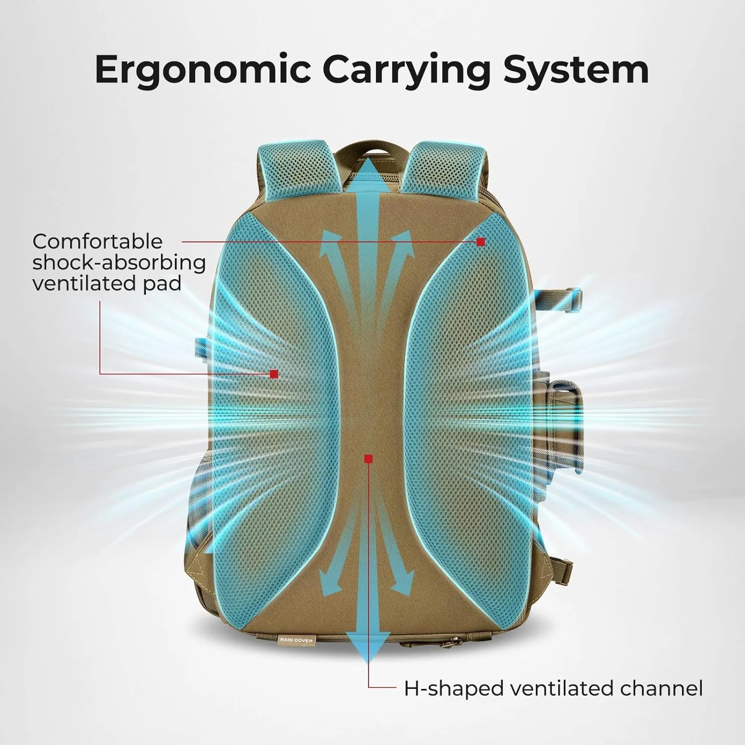 Piscifun Fishing Tackle Backpack with Rod & Gear Holder, Lightweight Fishing Tackle Storage Bag with Protective Rain Cover
