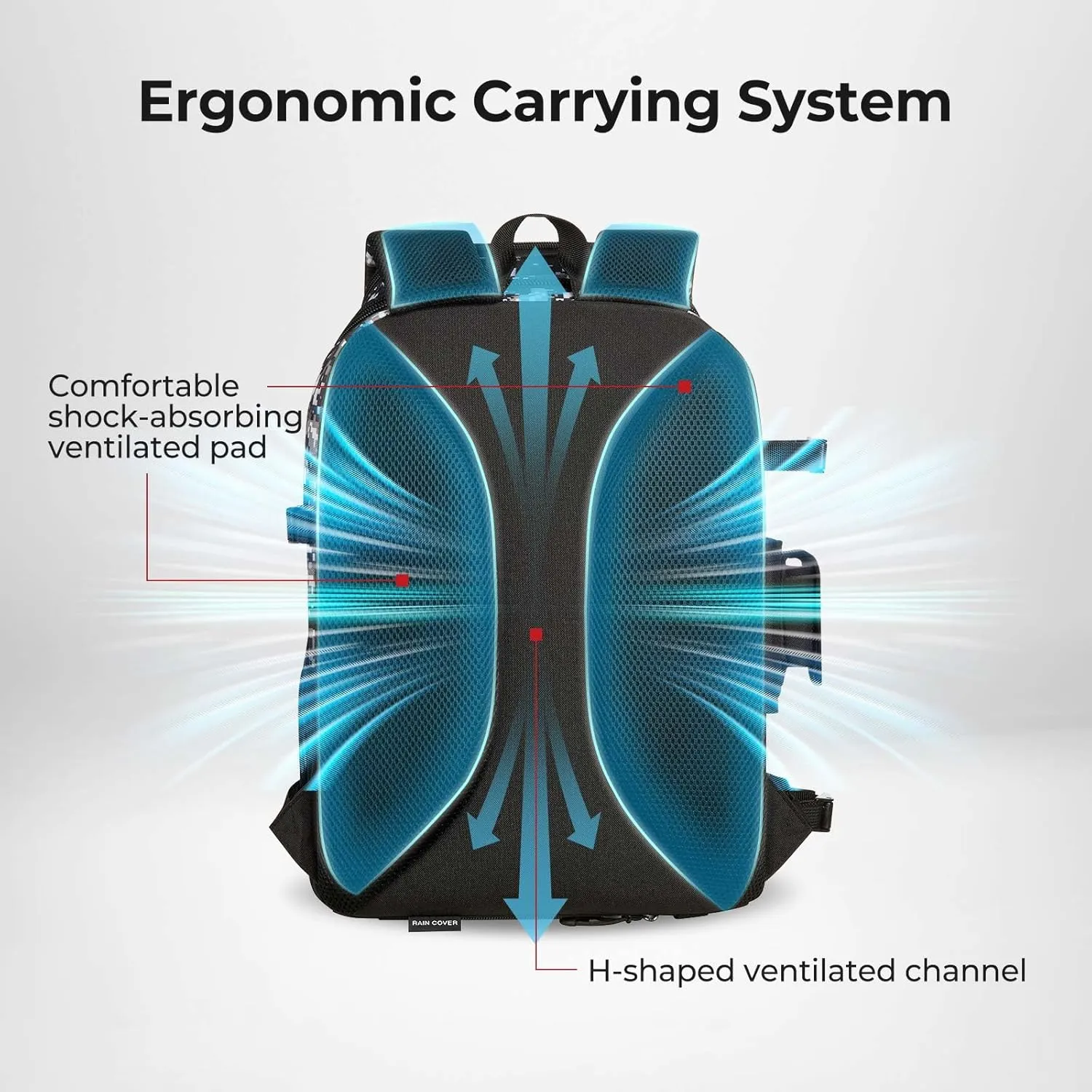 Piscifun Fishing Tackle Backpack with Rod & Gear Holder, Lightweight Fishing Tackle Storage Bag with Protective Rain Cover