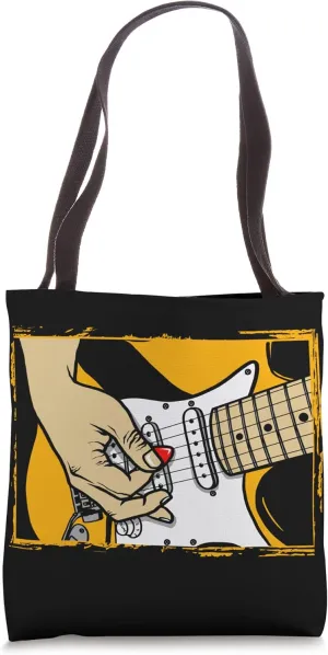 Playing Chords On Guitar Musical Design Tote Bag