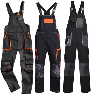 Plus Size Bib Overall Workwear Jumpsuit Sleeveless Coverall Pants with Pockets S-4XL