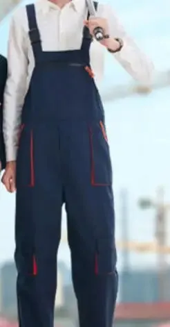 Plus Size Bib Overall Workwear Jumpsuit Sleeveless Coverall Pants with Pockets S-4XL