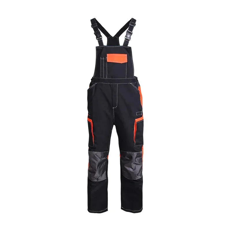 Plus Size Bib Overall Workwear Jumpsuit Sleeveless Coverall Pants with Pockets S-4XL