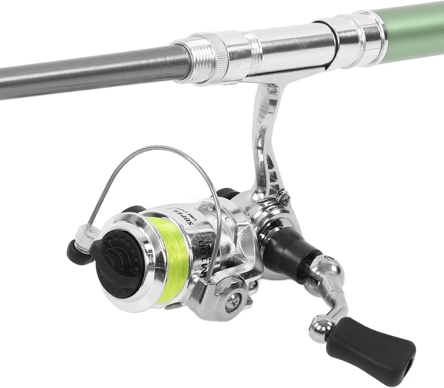 Portable Pen Shape Fishing Rod, Mini Pocket Collapsible Fishing Pole Kit Spinning Fishing Gear Organizer Pole Telescopic Fishing Rod